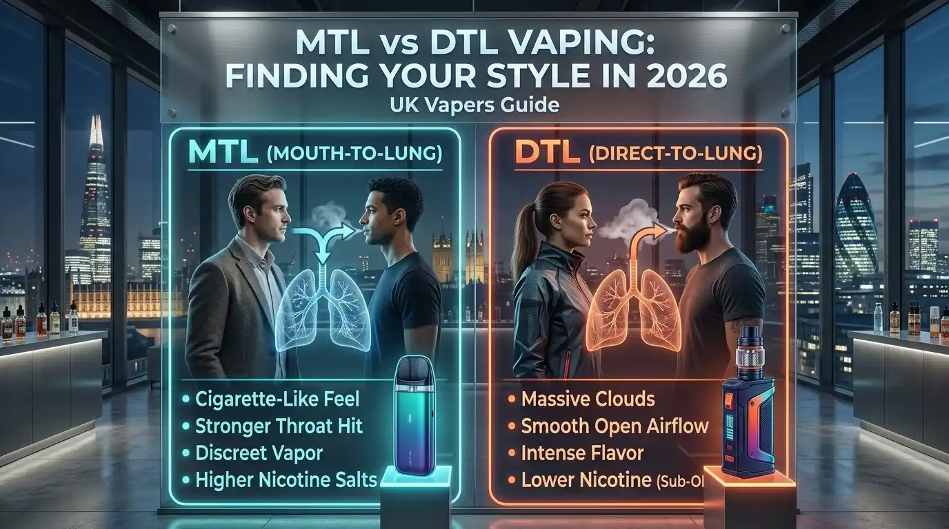 MTL vs DTL Vaping Which Vaping Style Is Right for UK Vapers in 2026