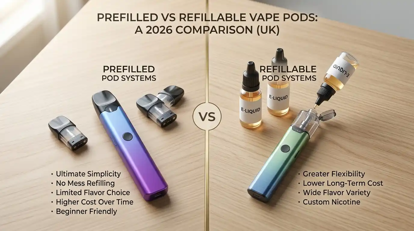 Prefilled vs Refillable Vape Pods