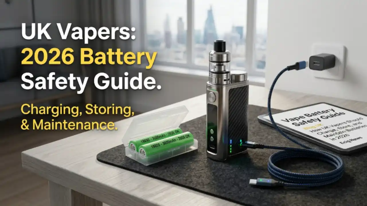 Vape Battery Safety Guide How UK Vapers Should Charge, Store, and Maintain Batteries