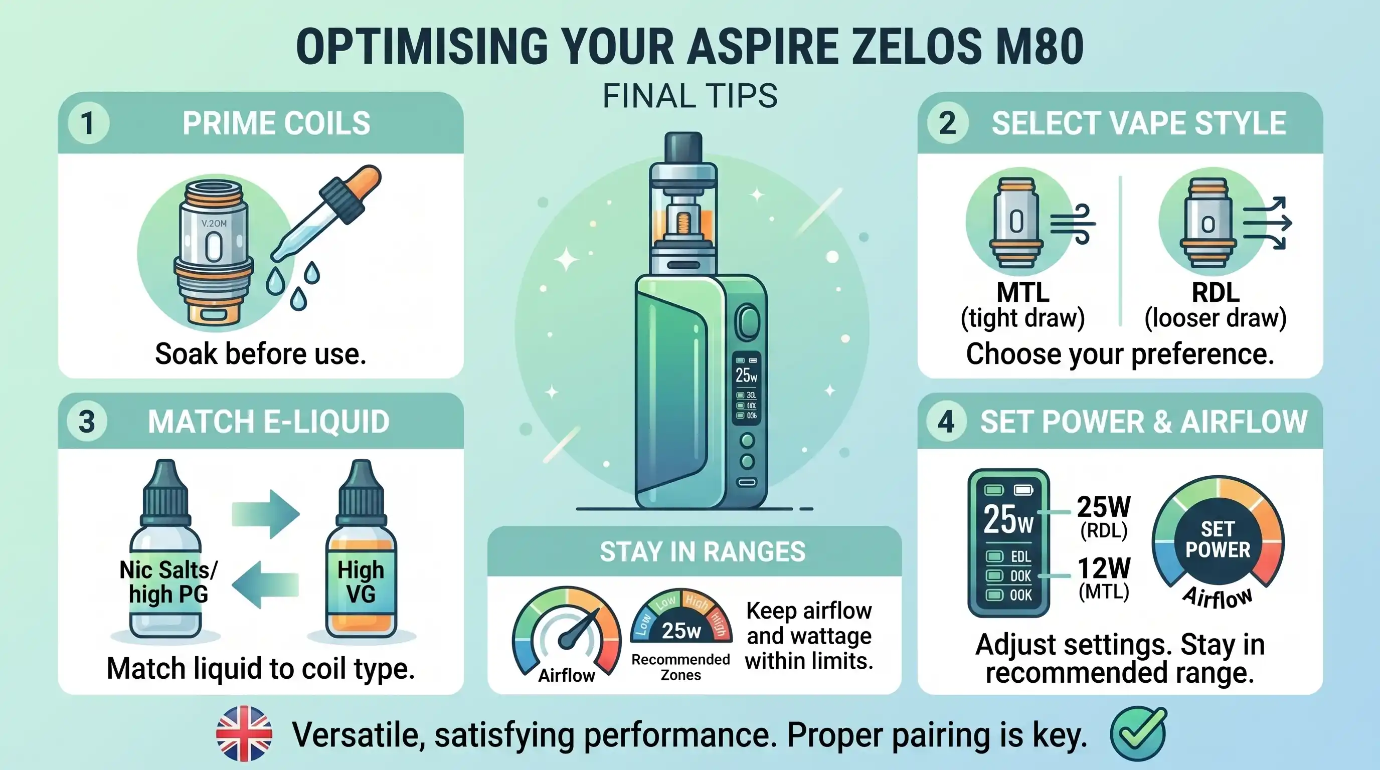 Final Tips for Optimising Your Zelos M80